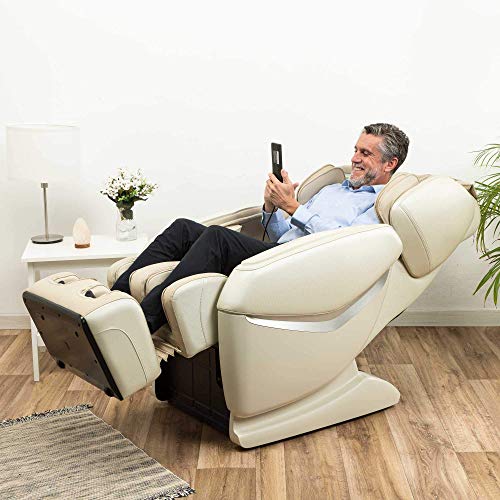 KENSHO® Sillón de Masaje - Beige (Modelo 2021) - Presoterapia con Aire, Reflexoterapia de pies, Termoterapia de Espalda, Gravedad y Espacio “Cero”, Sonido Envolvente 3D, Bluetooth