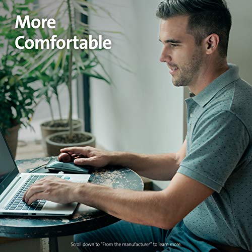 Kensinton K72327EU Ratón SlimBlade, Ratón Ergonómico Compacto con Cable y Trackball, para Mac y Windows, con Anillo de Desplazamiento, Diseño Ambidiestro y Seguimiento Óptico, Rojo