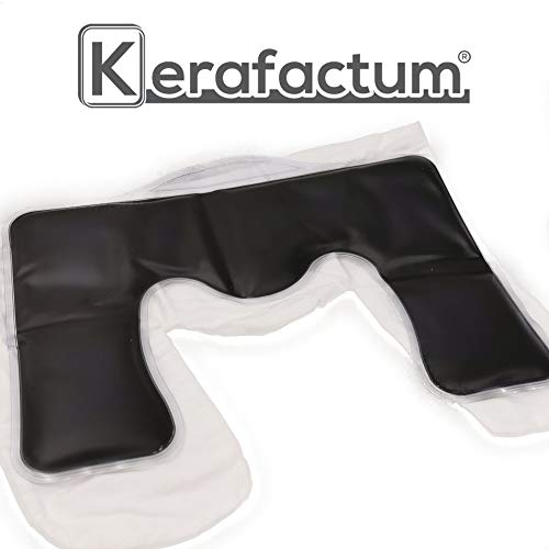 Kerafactum Cojín de calor para el cuello y los hombros | Cojín de calor para microondas de musgo 100% natural, reutilizable, frío natural o bolsa de agua caliente para adultos