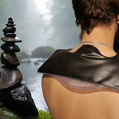 Kerafactum Cojín de calor para el cuello y los hombros | Cojín de calor para microondas de musgo 100% natural, reutilizable, frío natural o bolsa de agua caliente para adultos