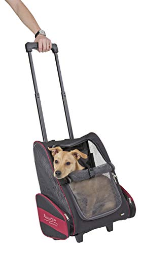 Kerbl Bolsa con Carrito 80596 Axion (42 x 25 x 55 y 103 cm), Color Negro y Rojo