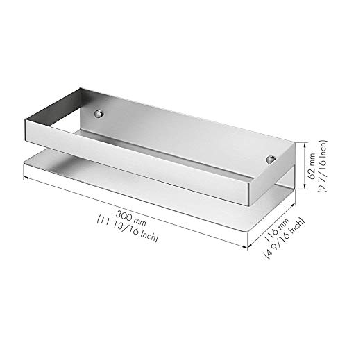 KES Estanteria Baño Estanteria Ducha Cesta Almacenamiento Organizador Balda Pared Acero Inoxidable SUS304 Cepillado, BSC205S30ADM-2