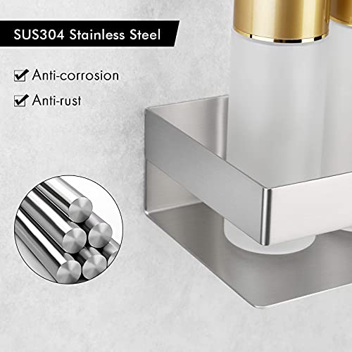 KES Estanteria Baño Estanteria Ducha Cesta Almacenamiento Organizador Balda Pared Acero Inoxidable SUS304 Cepillado, BSC205S30ADM-2