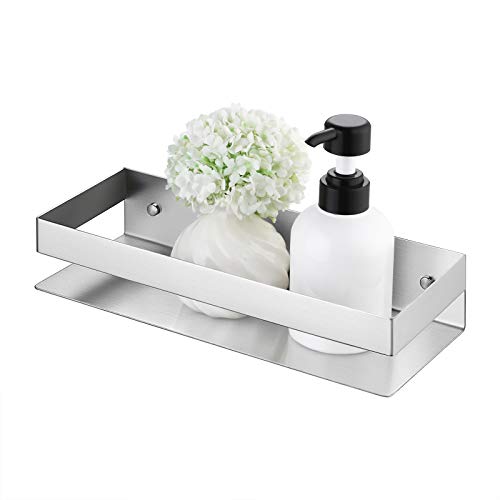 KES Estanteria Baño Estanteria Ducha Cesta Almacenamiento Organizador Balda Pared Acero Inoxidable SUS304 Cepillado, BSC205S30ADM-2