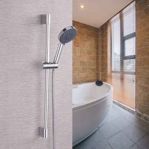 KES Soporte Alcachofa Ducha 18-25mm Soporte de Ducha Ajustable 360° Giratorio Soporte Barra Ducha Repuesto Soporte Ducha Pulido Cromo, PB4-CH