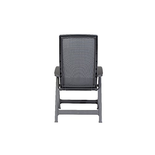 Keter - Silla reclinable de jardín exterior Montreal, Color grafito