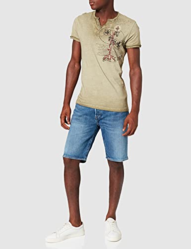 KEY LARGO Weapon Button Camiseta, mil.Green (1502), XL para Hombre