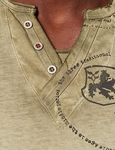 KEY LARGO Weapon Button Camiseta, mil.Green (1502), XL para Hombre
