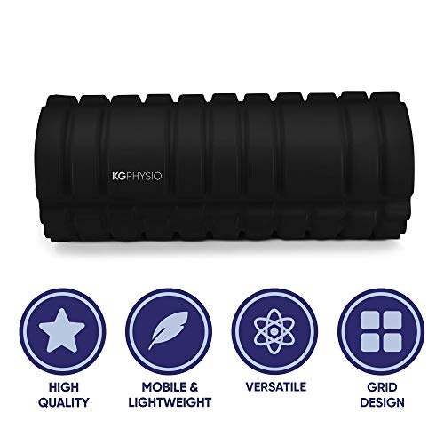 KG PHYSIO Foam Roller - Rodillo Masaje Muscular para Piernas, Espalda y Brazos - Rulo Masaje Muscular Ultraligero Esencial para Liberar Tensiones Musculares - 33x12cm Rodillo Pilates
