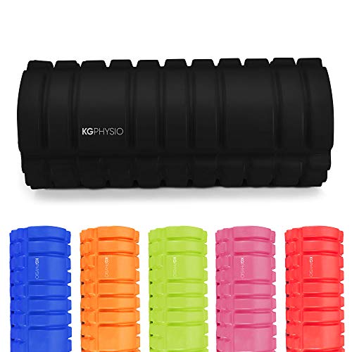 KG PHYSIO Foam Roller - Rodillo Masaje Muscular para Piernas, Espalda y Brazos - Rulo Masaje Muscular Ultraligero Esencial para Liberar Tensiones Musculares - 33x12cm Rodillo Pilates