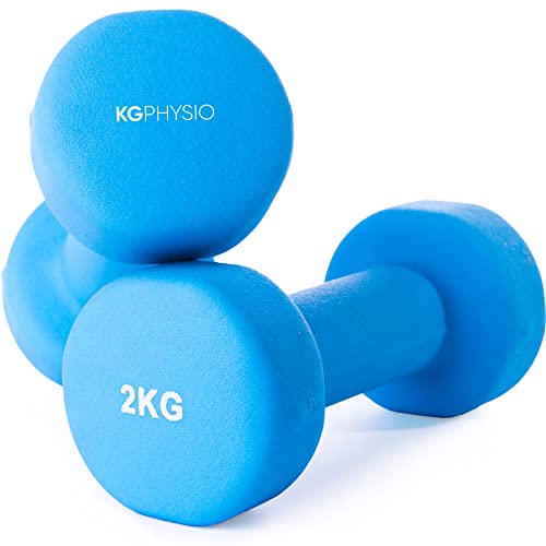 KG Physio Mancuernas De Neopreno De Calidad Profesional Juego De 2 Pesas (2 x 2KG)