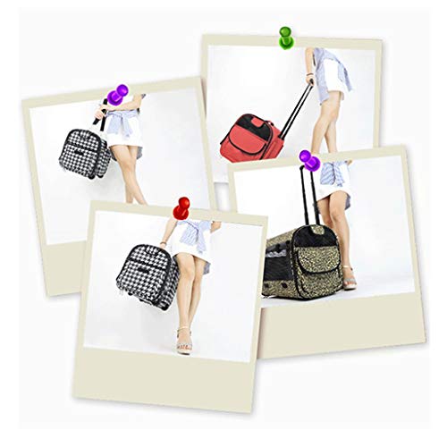 KHUY Transportin Gato con Ruedas para 10 Kg, Prima de Trolley-mochilla Perro Animal Doméstico con Ruedas y 2 Puertas Practicables para la Pequeña Mediana Perros y Gatos (Color : Black White)
