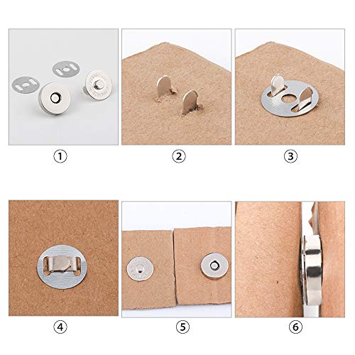 KiKiHong 20 Conjuntos Botónes Magneticos Cierre Magnetico Bolso para Bolsos, Costura, Artesanía, Ropa, DIY Arte de Costura