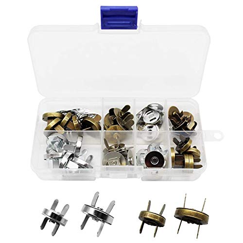 KiKiHong 20 Conjuntos Botónes Magneticos Cierre Magnetico Bolso para Bolsos, Costura, Artesanía, Ropa, DIY Arte de Costura