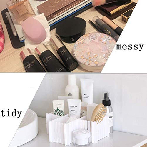 Killow Separadores de Cajones, Set de12 DIY Divisores de Cajones de Rejilla Ajustables, Ajustable Organizador de Cajones Separador de Armario de Plástico DIY Contenedor Organizador Ordenado (Blanco)
