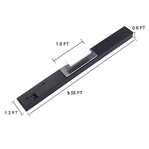 KIMILAR Inalámbrico Barra De Sensor Compatible con Nintendo Wii / Wii U Barra de Sensores de Infrarrojos con 4 * AAA Pilas y 1 Soporte Transparente, [Video Game] -Negro [video game]
