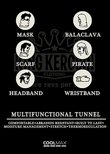 King Kerosin Coolmax - Túnel multifunción para hombre con impresión California Motor State