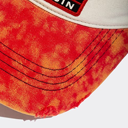 King Kerosin Speedshop - Gorra de camión para hombre con bordado de malla, aspecto usado de Angry Hawks, blanco roto, Talla única
