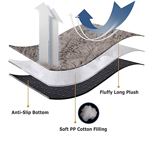KingMSPG Calming XL - Cama para perro, tamaño grande, mullido y esponjoso, cama ortopédica para perro, tamaño mediano, extraíble, lavable para perros grandes y medianos pequeños