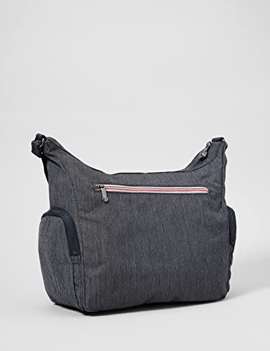 Kipling Gabbie, Bolso Bandolera para Mujer, Azul (Active Denim), 35.5 x 30 x 18.5 cm