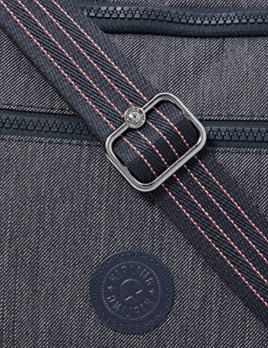 Kipling Gabbie, Bolso Bandolera para Mujer, Azul (Active Denim), 35.5 x 30 x 18.5 cm