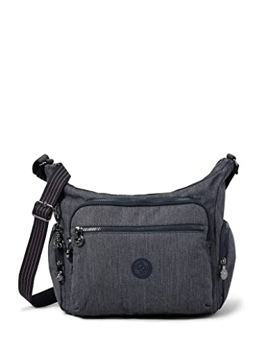 Kipling Gabbie, Bolso Bandolera para Mujer, Azul (Active Denim), 35.5 x 30 x 18.5 cm