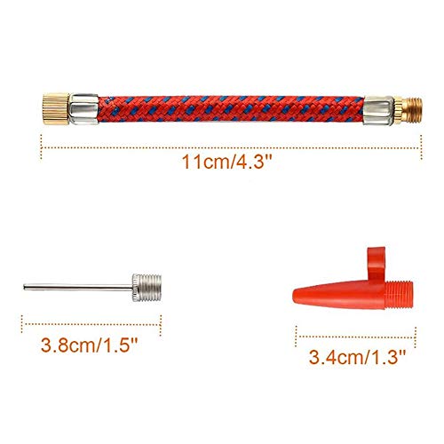 Kit Agujas de Inflar con 9 Agujas 3 Boquilla y 3 Adaptador de Válvula para Baloncesto Voleibol Pelota de Yoga Y Otros Inflables, Kit hinchar de 15 Piezas