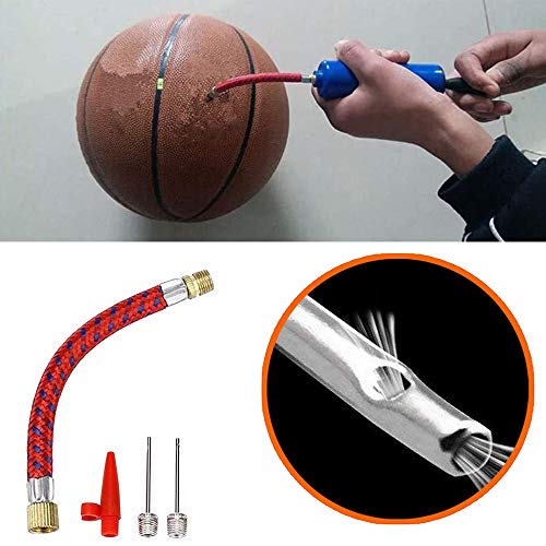Kit Agujas de Inflar con 9 Agujas 3 Boquilla y 3 Adaptador de Válvula para Baloncesto Voleibol Pelota de Yoga Y Otros Inflables, Kit hinchar de 15 Piezas