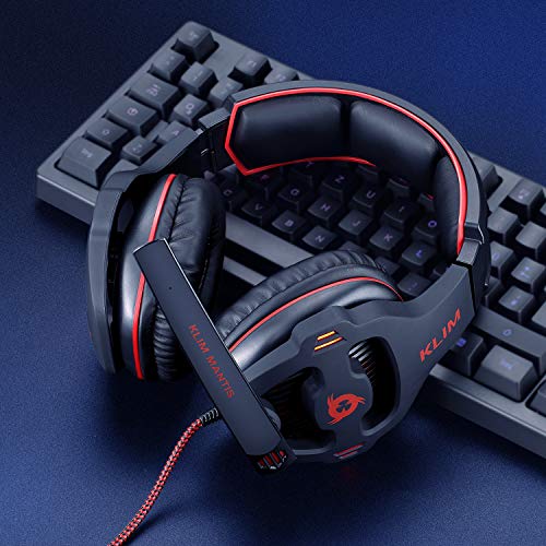 KLIM Mantis - Cascos Gaming con micrófono - Auriculares USB para PC, PS4, PS5, Nintendo Switch, Mac + Sonido Envolvente 7.1 con cancelación de Ruido pasiva + Cascos PS5 + NUEVOS 2022