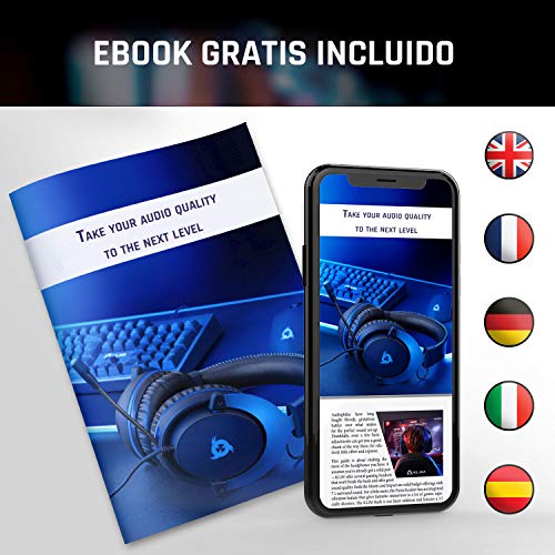 KLIM Mantis - Cascos Gaming con micrófono - Auriculares USB para PC, PS4, PS5, Nintendo Switch, Mac + Sonido Envolvente 7.1 con cancelación de Ruido pasiva + Cascos PS5 + NUEVOS 2022