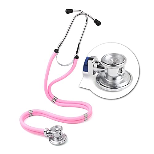 KMPVQ Multifuncional Dual Head Stethoscope Médico Cardiología Estetoscopio médico Profesional fonendoscopio Doctor Dispositivos médicos (Color : Rosado)