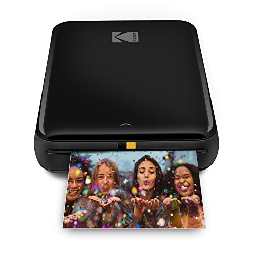 KODAK Step Impresora Móvil con tecnología Zink, Imprime Fotos Adhesivas de 2x3 Pulgadas Desde Cualquier Dispositivo con NFC, Bluetooth, Negro + Papel fotográfico Zink Premium de 2x3 pulgadas, 50 Hojas