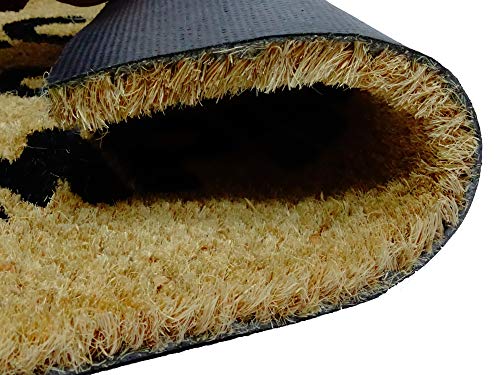 koko doormats Felpudo Entrada casa Originales y Divertidos, Felpudo Exterior Gato por Fin en Casa!! | Felpudo Original para Entrada casa Puerta, terraza o jardín | Fibra de Coco y PVC | 40x60x1.5 cm
