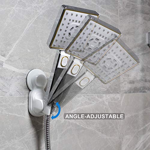 KOLLIEE Soporte De Ducha Ajustable, Soporte De La Ducha Universal Soporte Para Ducha Baño Con Ventosa Pared Sin Taladroc, Soporte De Alcachofa Para Ducha, Titular De La Cabeza De Ducha