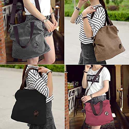 KSIBNW Bolso de Mujer, Moda Casual Bolso Bandolera Mujer de Gran Capacidad,Bolso de Mano para Mujer,Mochilas Escolares Prácticas Bolsos Tote para Damas,Mujeres y Niñas Marrón