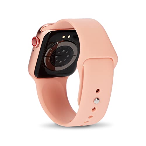 KSIX Reloj Inteligente Urban 2 para Mujer Rosa y Dorado. Smartwatch Táctil 1.75" IPS Impermeable con Bluetooth. Pulsera de Actividad para Android iOS con Podómetro, Pulsómetro y Monitor de Sueño