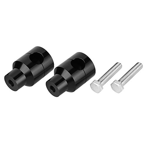 KSTE Par 25mm de elevación Vertical del Manillar de aleación de Aluminio Compatible with la Motocicleta de modificación (Negro)