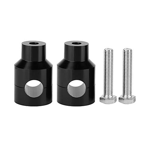 KSTE Par 25mm de elevación Vertical del Manillar de aleación de Aluminio Compatible with la Motocicleta de modificación (Negro)