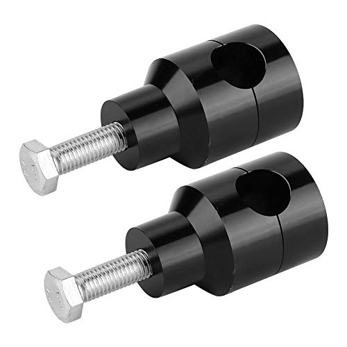 KSTE Par 25mm de elevación Vertical del Manillar de aleación de Aluminio Compatible with la Motocicleta de modificación (Negro)