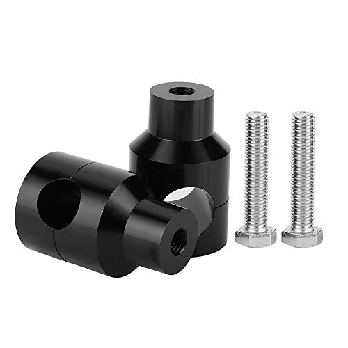 KSTE Par 25mm de elevación Vertical del Manillar de aleación de Aluminio Compatible with la Motocicleta de modificación (Negro)