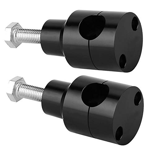 KSTE Par 25mm de elevación Vertical del Manillar de aleación de Aluminio Compatible with la Motocicleta de modificación (Negro)