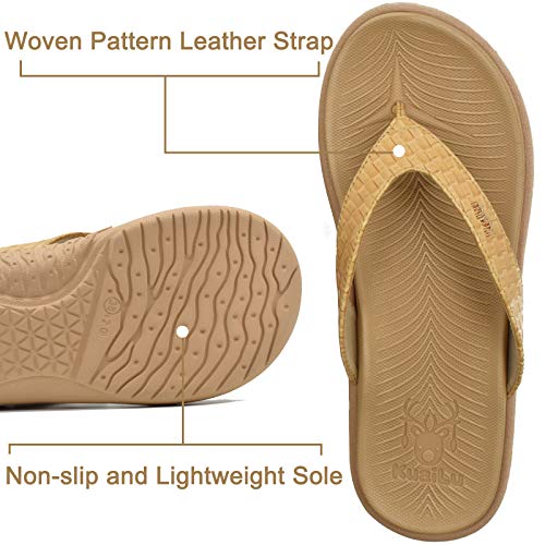 KuaiLu Beis Chanclas Mujer Verano Playa Sandalias de piscina Apoyo de Arco Ortopedicas Chanclas Zapatos Cómodos para Caminar Antideslizante Talla 39EU