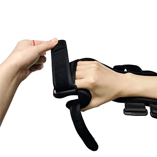 Kuashidai Soporte de mano para muñeca de 5 dedos, Férula de reposo Férula izquierda Derecha Artritis Band Brace Therapy Fasten Tape Corrective Supportive Belt for Flexion Contractures