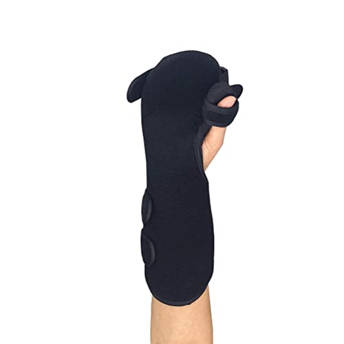 Kuashidai Soporte de mano para muñeca de 5 dedos, Férula de reposo Férula izquierda Derecha Artritis Band Brace Therapy Fasten Tape Corrective Supportive Belt for Flexion Contractures