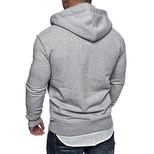 KUDICO - Sudadera con capucha para hombre, estilo informal, con bolsillo y cremallera