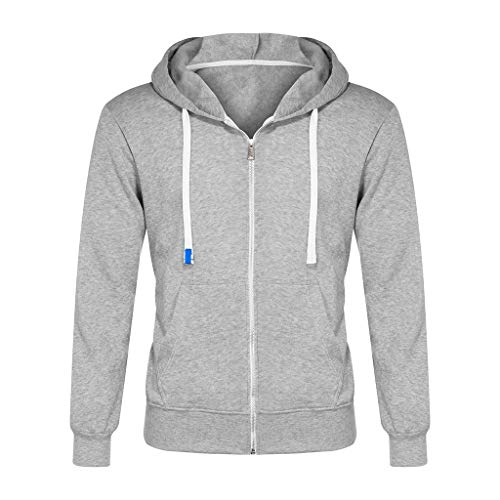 KUDICO - Sudadera con capucha para hombre, estilo informal, con bolsillo y cremallera