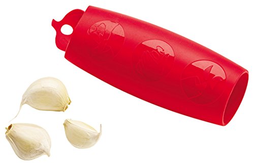 KUHN RIKON pelador de ajos, Silicona, Rojo, Centimeters
