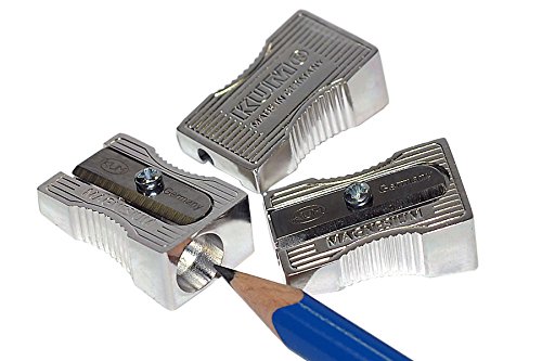 KUM az104.01.19 de m Sacapuntas 400 1 K de magnesio, forma en cuña, 1 pieza, Plata