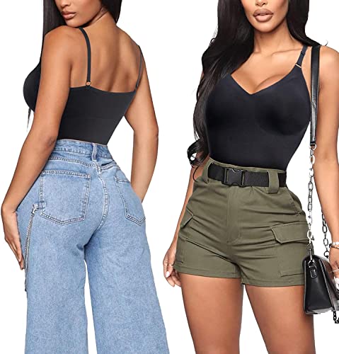 KUMAYES Bodysuit - Faja de compresión para Mujer, Negro , M