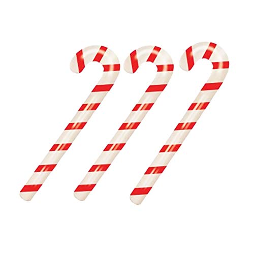kungfu Mall 3PCS 90CM Bastones de Caramelo inflables Novedad Gigante Candy Cane Stick Inflable para la decoración de Navidad